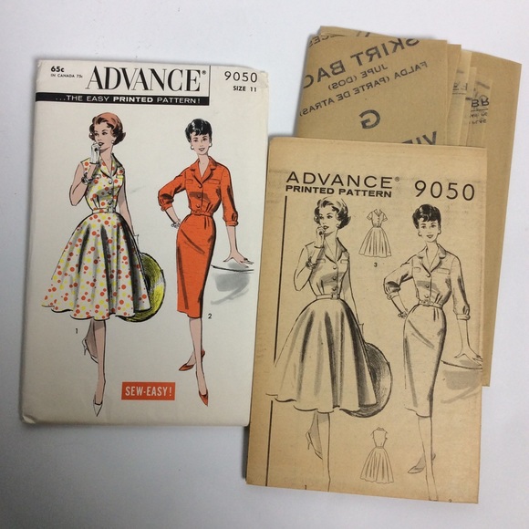 Advance VTG Sewing Pattern #9050 Juniors Dress - Picture 7 of 8